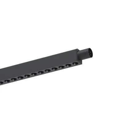Proiector liniar XJOINT aparent, 24 W, 3000K, 45°, CRI 90, 48V DC, negru sablat